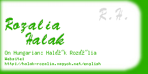 rozalia halak business card